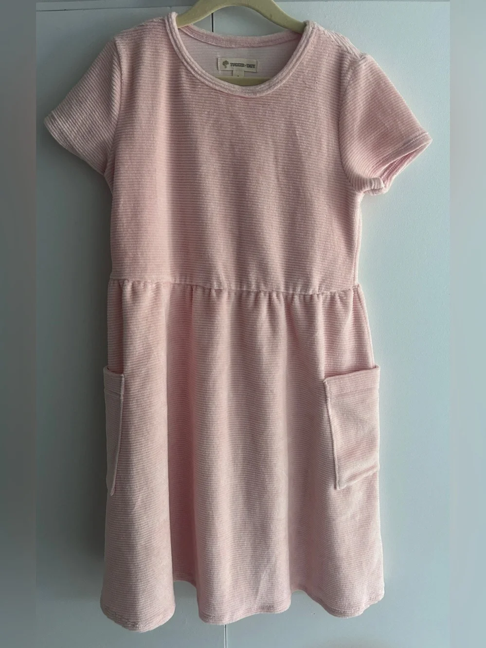 Tucker + Tate Velour Pocket Dress in pink English